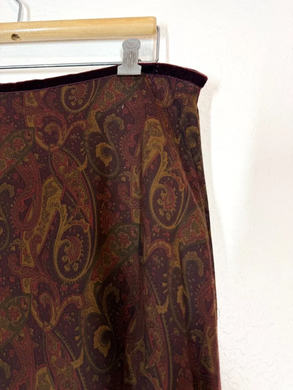 Ralph Lauren Paisley Brown Maxi Skirt Classic Cottagcore Preppy  Academia 8